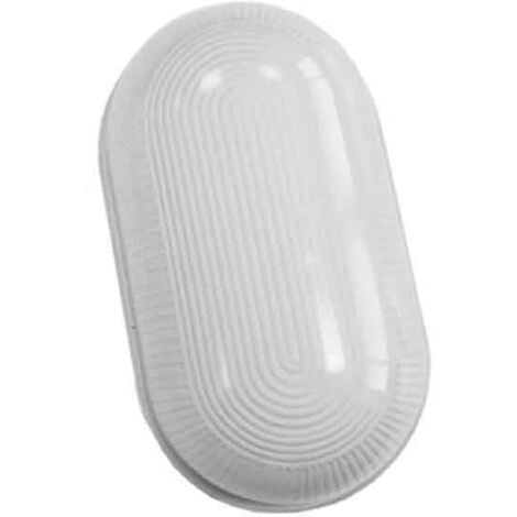 Lampada da parete ovale in vetro di ricambio white 60w edm