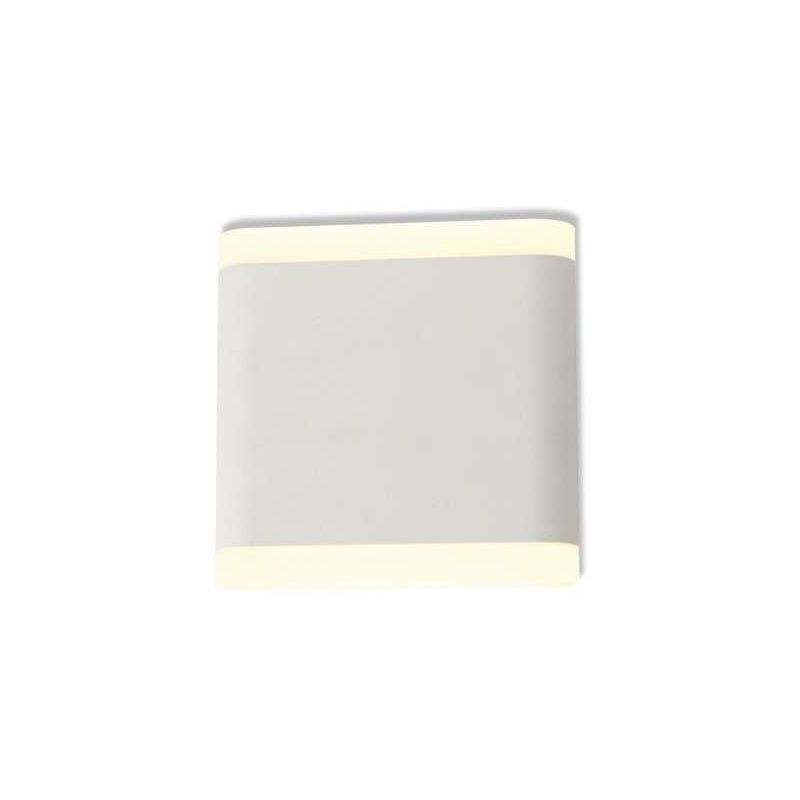 Image of Miidex Lighting - Lampada da parete parete 6W Square Blanche IP54 - Bianco caldo 3000K
