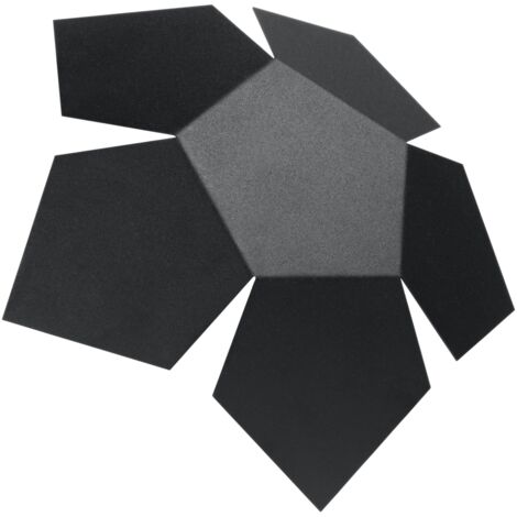 Lampada da parete Penta nero 30x8x30cm Sollux