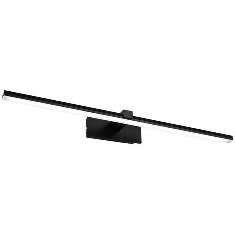 Lampada da parete per bagno, lampada da parete per specchio per WC da bagno nera moderna semplice moda lampada da parete per armadietto a specchio nordico creativo, 8 W, cromo satinato (400 65 90)
