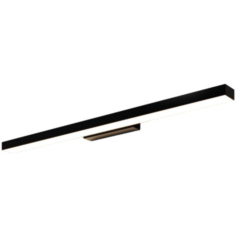 Lampada da parete per bagno sopra lo specchio, nera, lineare, 66,5 cm, colore variabile, LED, 20W, AQUA Light Prestige