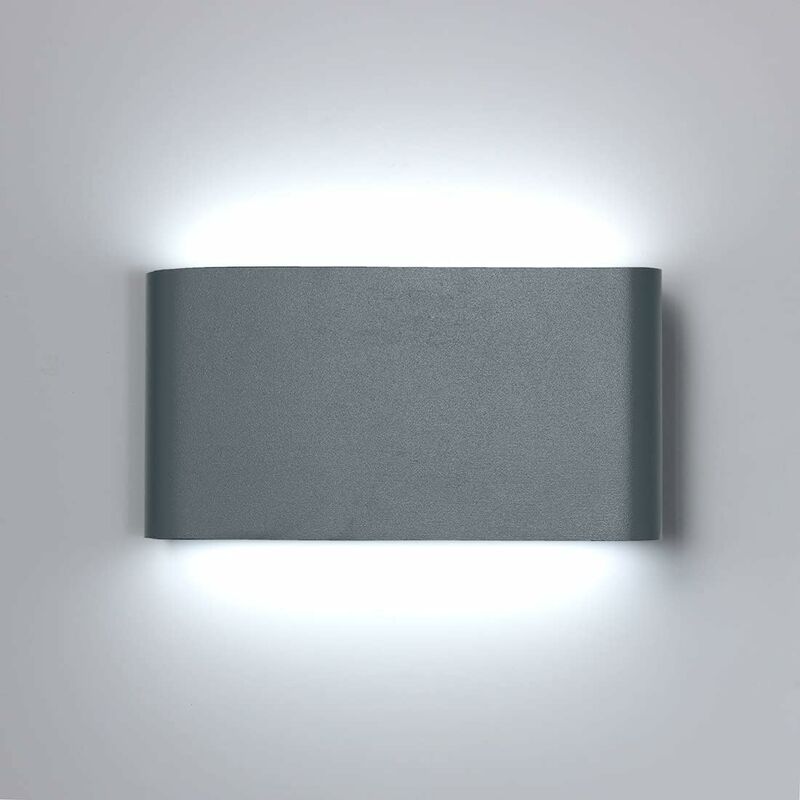 Image of Rhafayre - Lampada da parete per esterni a led da 6 w Lampade da parete in alluminio impermeabili Portico Corridoio da giardino Applique da parete
