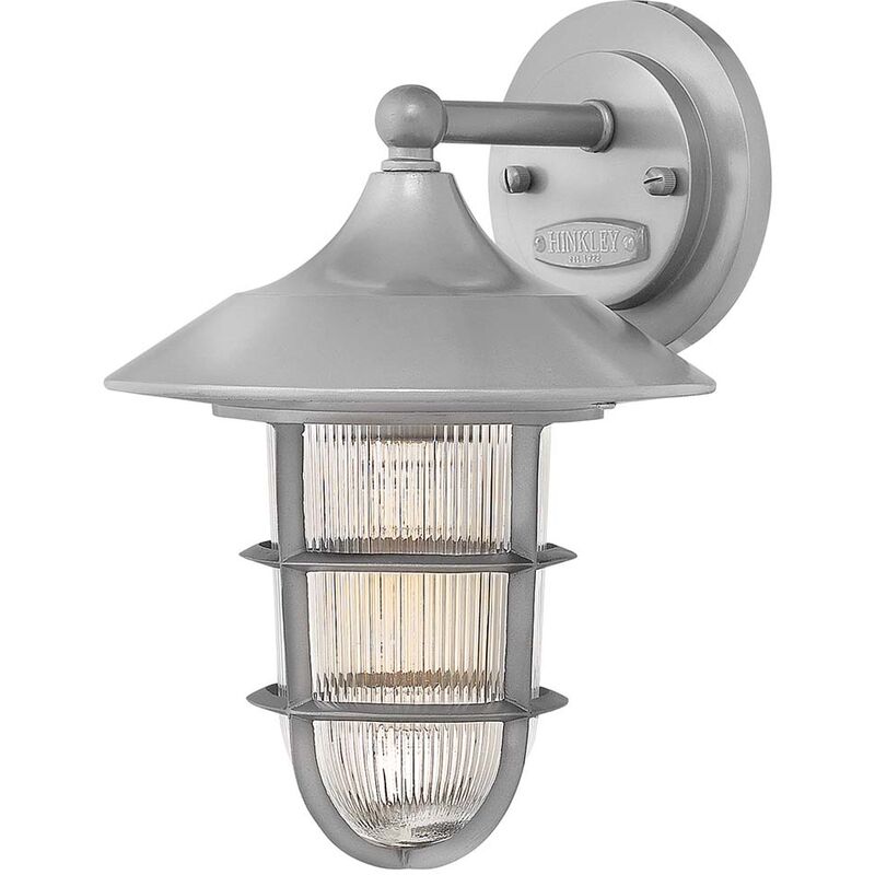 Image of Lampada da parete per esterni alu argento h 29,6 cm lampada da giardino design a gabbia luce cortile