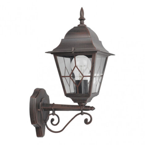 Lampada da parete per esterni Bootes in alluminio 1xe27 marrone ip44 44x27x18 cm