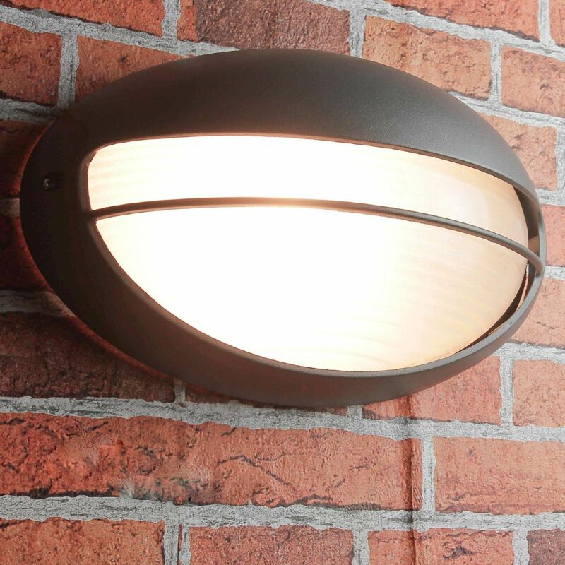 Image of Licht-erlebnisse - Lampada da parete per esterni design marittimo E27 Applique color antracite per cortile ingresso portico amsterdam - Antracite