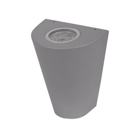 Lampada da parete per esterni ganges grey zinc 2gu10x3w 4000k 16x12,5x8,8 cm ip54 lampadine incluse
