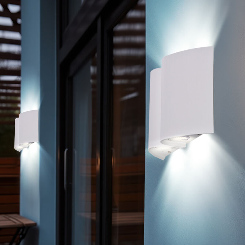 Image of Lampada da parete per esterno Lampada da parete a LED Lampada da esterno Luce per porta d'ingresso da giardino, Illuminazione su e giù in metallo