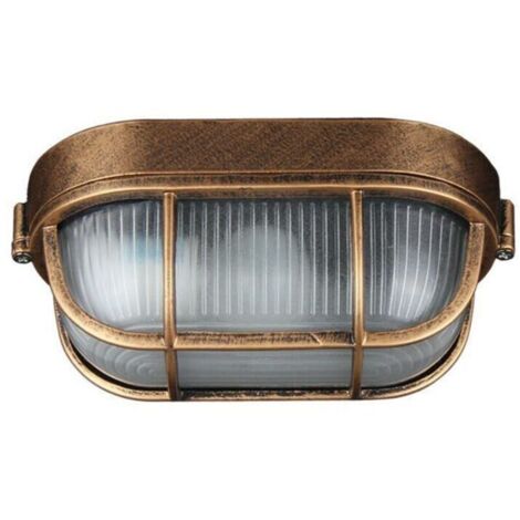 Lampada da parete per esterni, lampada da parete industriale retrò, lampada da barca, lampada oblò ovale, lampada da soffitto ellittica, apparecchio di illuminazione, per interni ed esterni E27, di DE