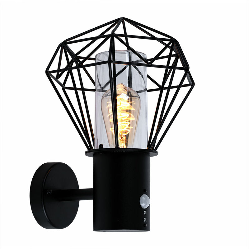 Image of Lampada da parete per esterni Lampada da parete per esterni con rilevatore di movimento Lampada da giardino rilevatore di movimento, griglia a