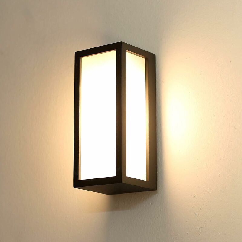 Image of Rhafayre - Lampada da parete per esterni, lampada da parete per esterni in alluminio E27 max 40W, applique da parete per esterni, impermeabile IP54,