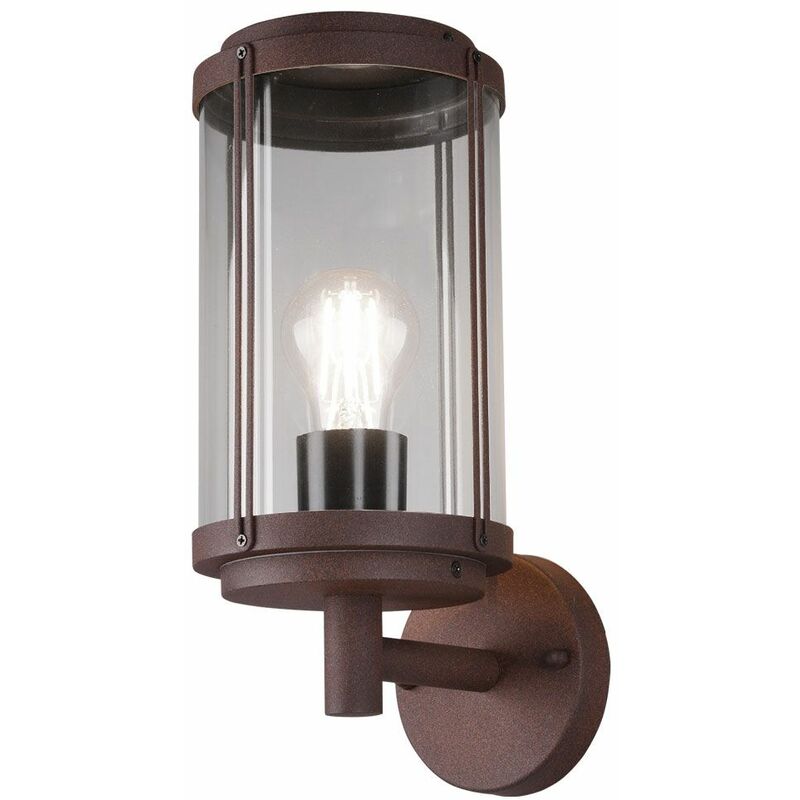 Image of Lampada da parete per esterni dimmerabile alu lanterna faretto da terrazza lampada ruggine telecomando in un set che include lampadine led rgb