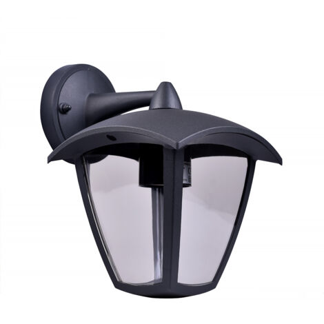 LAMPADA DA PARETE PER ESTERNO IP44  CON ATTACCO E27 - DESIGN TRAPEZOIDALE IN ALLUMINIO E PVC IDEALE PER GIARDINI TERRAZZE E FACCIATE