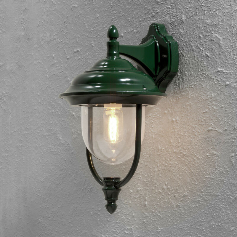 Image of Konstsmide Lighting - Konstsmide Parma Applique da esterno Lanterna classica da esterno verde, IP43