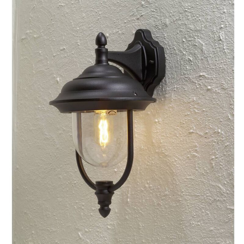 Parma 7222-750 Lampada da parete per esterno Lampada a risparmio energetico, led (monocolore) E27 75 w Nero - Konstsmide