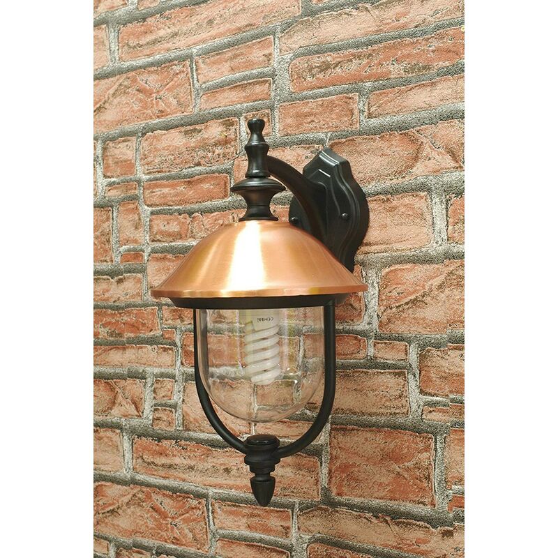Image of Bricoshop24 - Lampada da Parete per Esterno Lanterna Moderna da Muro Nera da Giardino Lampione