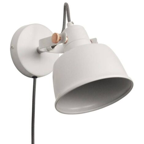 Lampada da parete per interni "KUKKA" con interruttore e presa di