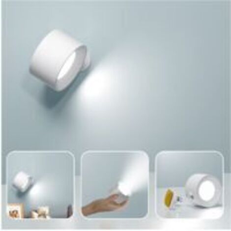 Lampada da parete per interni, lampada a LED touch con porta di ricarica USB, controllo touch, 3 livelli di luminosità, 3 temperature di colore, lampada da comodino girevole a 360° per camera da letto