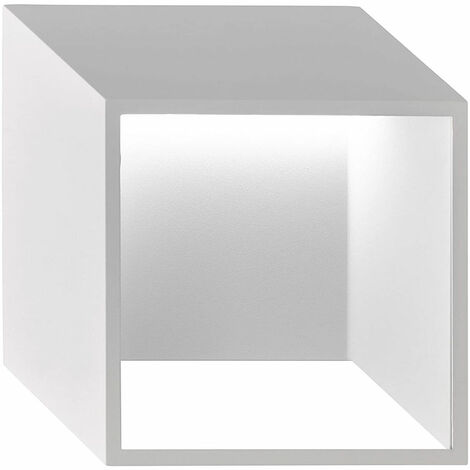 Lampada da parete per interni LED moderna corridoio lampada da parete lampada LED scala parete per interni bianco, faretto a soffitto in metallo, 5.5W 400Lm bianco caldo, LxPxH 25x9.2x25 cm