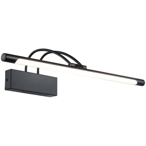 Lampada da parete per quadri Mirror in Metallo Finelli Nero