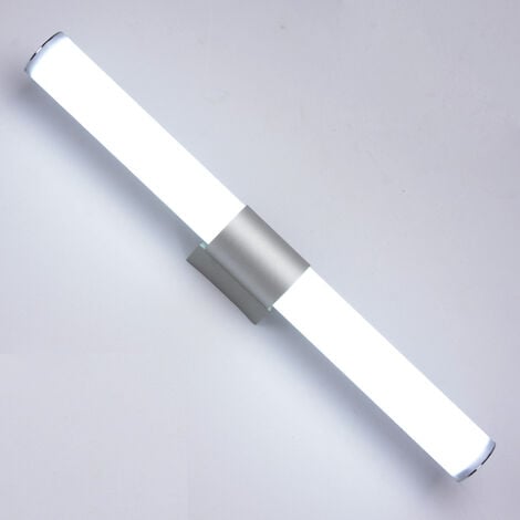 Lampada da parete per specchio da bagno, plafoniera da bagno, lampada da trucco, installazione senza perforazione cromata, lampada da testa a specchio a LED per bagno, SOEKAVIA