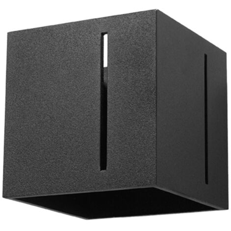 Lampada da parete Pixar nero 10x10x12cm Sollux