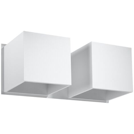 Lampada da parete Quad bianco 26x11x12cm Sollux