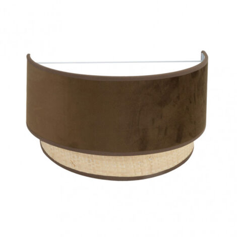 Lampada da parete reyes 1xe27 naturale/marrone 17x30x16 cm