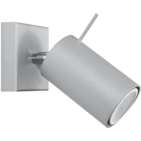Lampada da parete Ring grigio 8x8x16cm Sollux