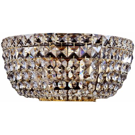 Lampada da parete Royal Classic in Metallo Basfor Oro Antique