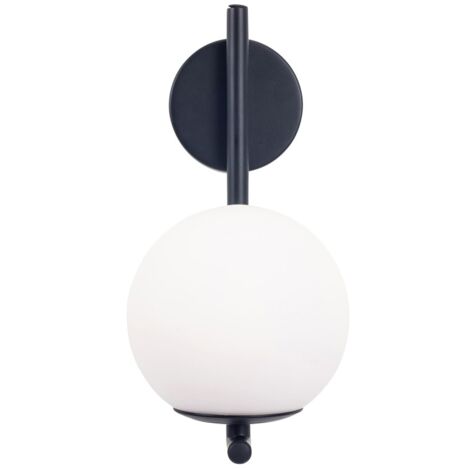 Lampada da parete Sfera Lamapara di forma ovale in nero per lampadina G9