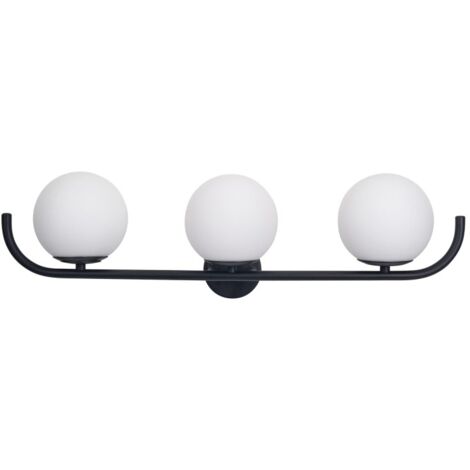 Lampada da parete Sfera tripla sferica per lampadina G9 in nero