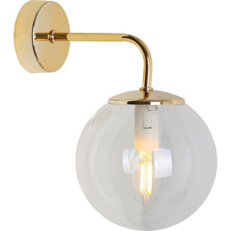 LAMPADA DA PARETE SIENA GOLD 1 LAMPADA NERA PIATTA E14