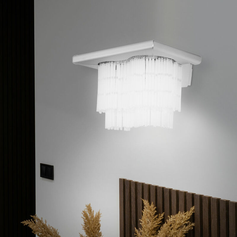 Image of Etc-shop - Lampada da parete soggiorno bacchette di vetro faretto illuminazione spot alu luce corridoio bianco Eglo 88239