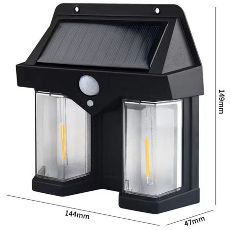Lampada da parete solare al tungsteno - Installazione semplice, 1 pezzo
