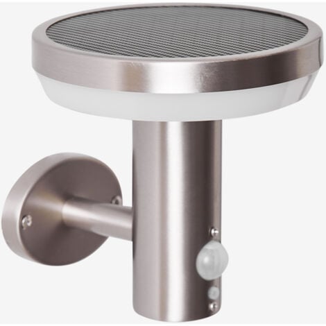 Lampada da parete solare da esterno a LED in acciaio inox Ovint SKLUM