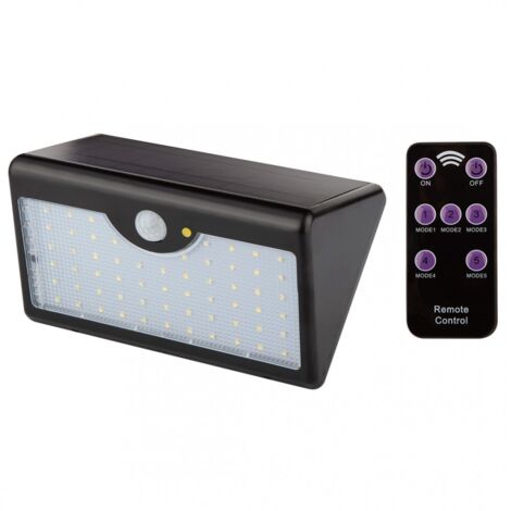 Lampada da parete solare + telecomando Smd Led 900 Lm