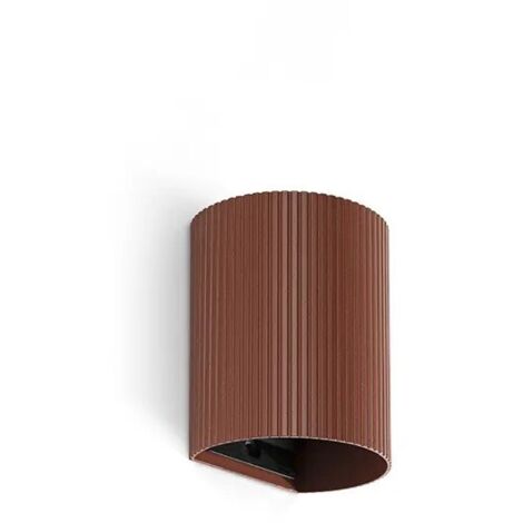 Lampada da parete SOLE in terracotta scanalata con interruttore 40529