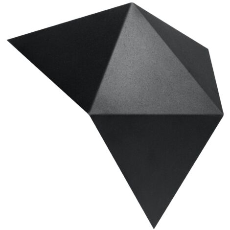 Lampada da parete Solido nero 27x25x8cm Sollux