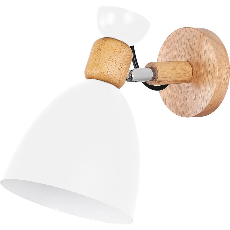 Privatefloor - Applique Murale - Style Scandinave - Métal et Bois - Jorson Blanc