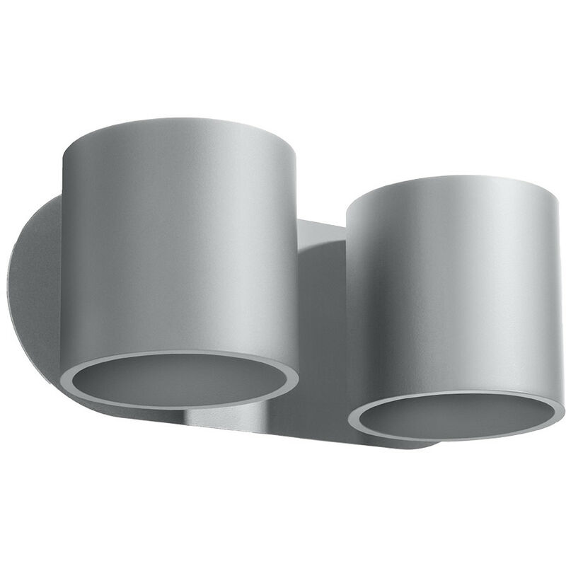 

Sollux Lighting - Lampada da parete Twin Round Up & Down grigia G9 Lámpara de pared Twin Round Up & Down Gris G9