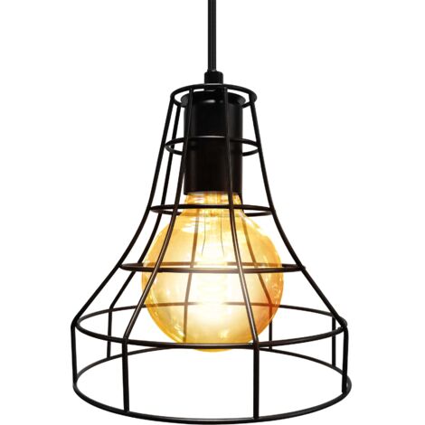 Lampada da parete vintage a sospensione conica matel e-27