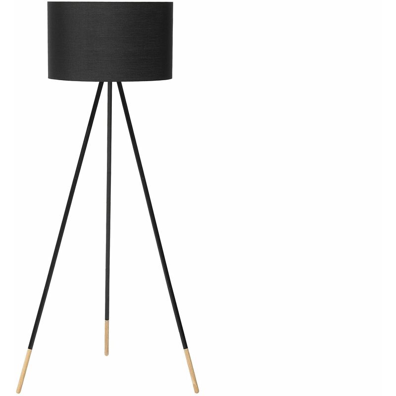 Image of Beliani - Lampada da pavimento in color nero Tobol