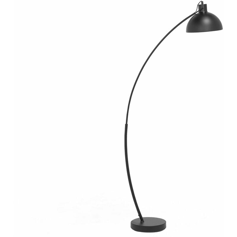 Image of Lampada da pavimento in metallo color nero 155 cm Dintel - Nero