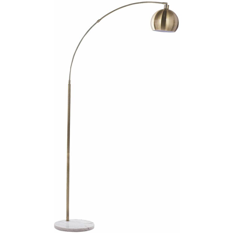 Image of Lampada da pavimento in metallo color ottone 210 cm Paroo - Ottone
