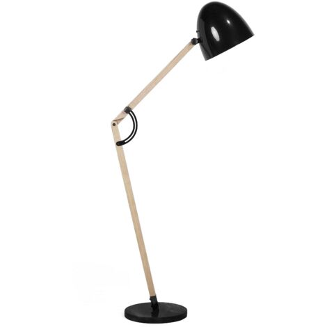 Lampada da pavimento nera 175cm Hetton
