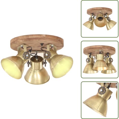 Lampada da sala da pranzo - vidaXL Lampada a Sospensione Industriale 25 W Ottone 42x27 cm E27 - Lampada da ufficio