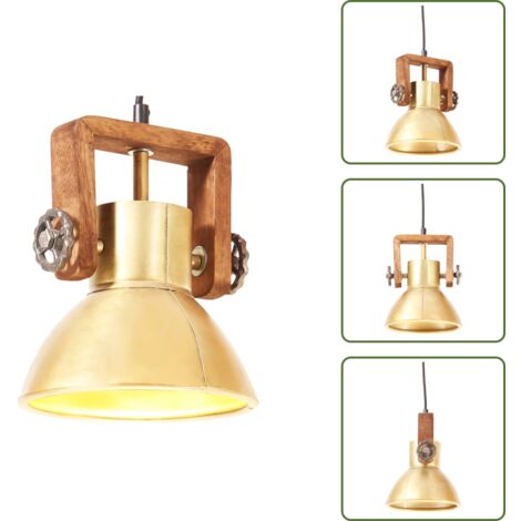 Lampada da sala da pranzo - vidaXL Lampada a Sospensione Industriale 25 W Ottone Rotonda 19 cm E27 - Lampada da ufficio