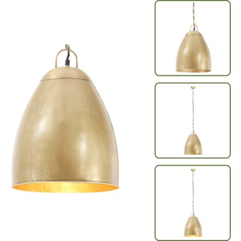 Lampada da sala da pranzo - vidaXL Lampada a Sospensione Industriale 25 W Ottone Rotonda 32 cm E27 - Lampada da ufficio