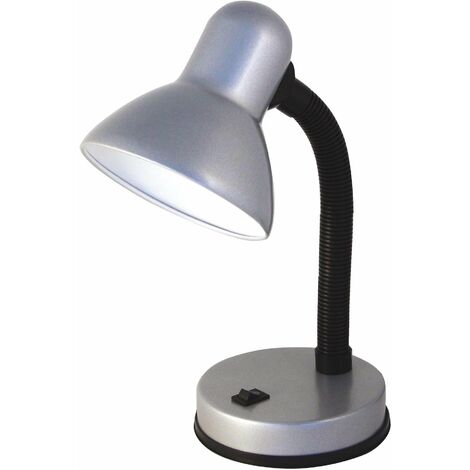 AIGOSTAR LAMPADA DA TAVOLO E27 SILVER CON CLIP