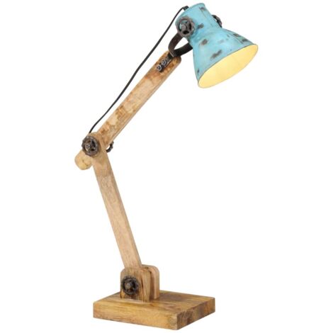Lampada da Scrivania 25 W Blu Anticato 23x18x96 cm E27 vidaXL330562